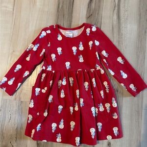 Hanna Andersson Red Snowman Christmas Dress